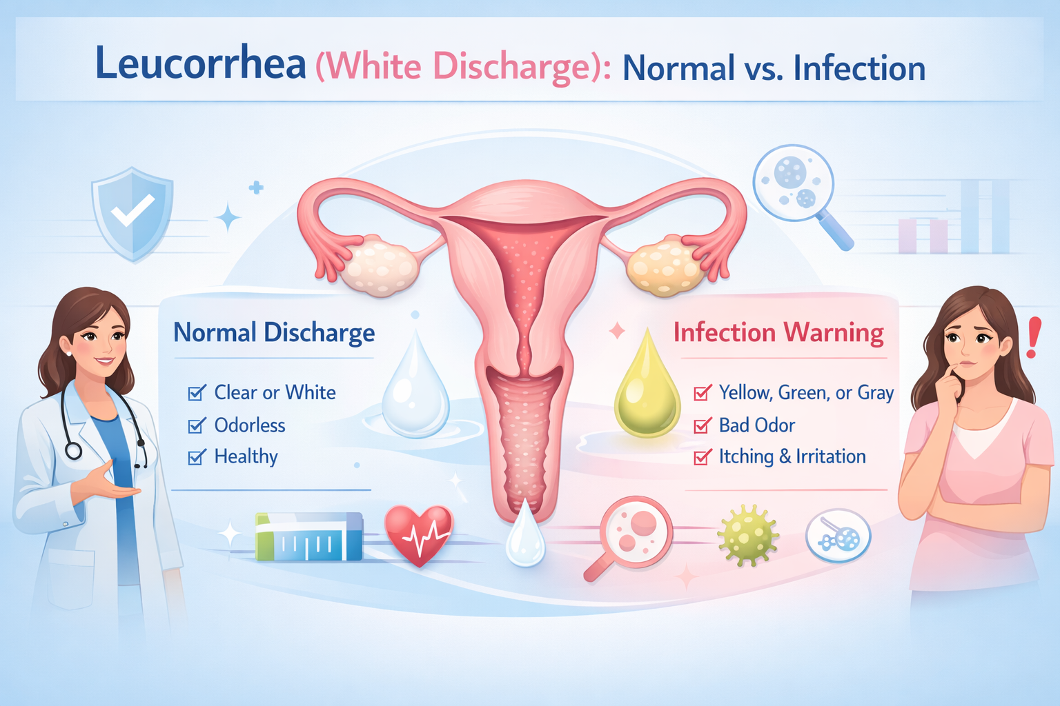 Leucorrhea (White Discharge): Normal vs. Infection - When Should You Actually Worry?