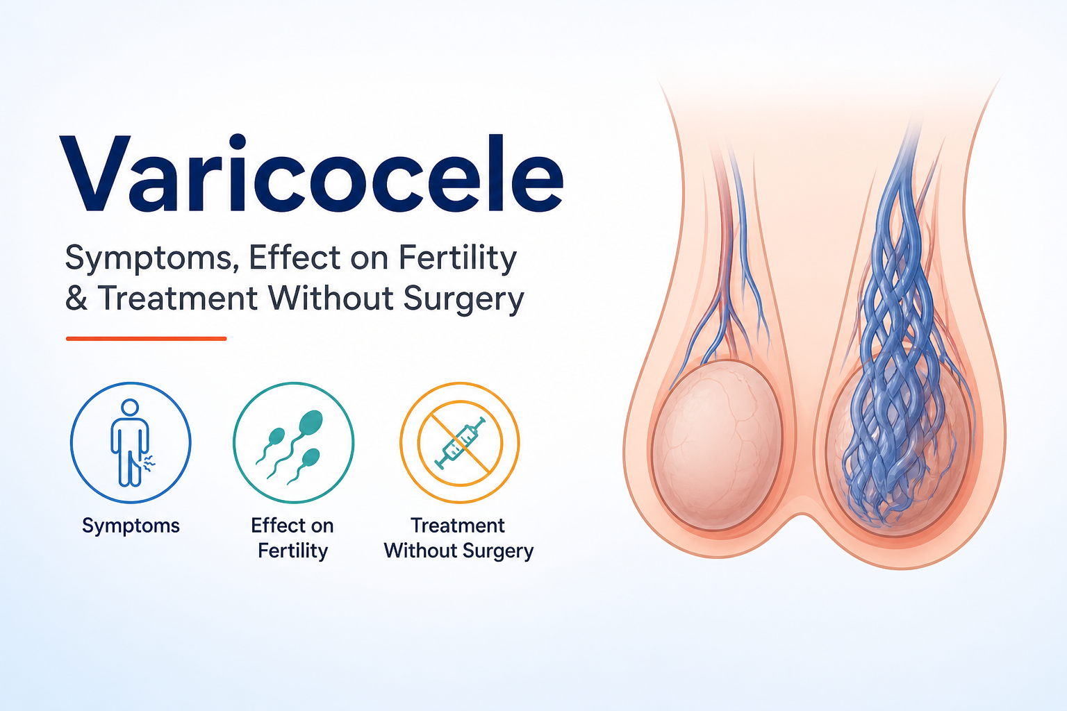Varicocele: Symptoms, Effect on Fertility & Treatment Without Surgery
