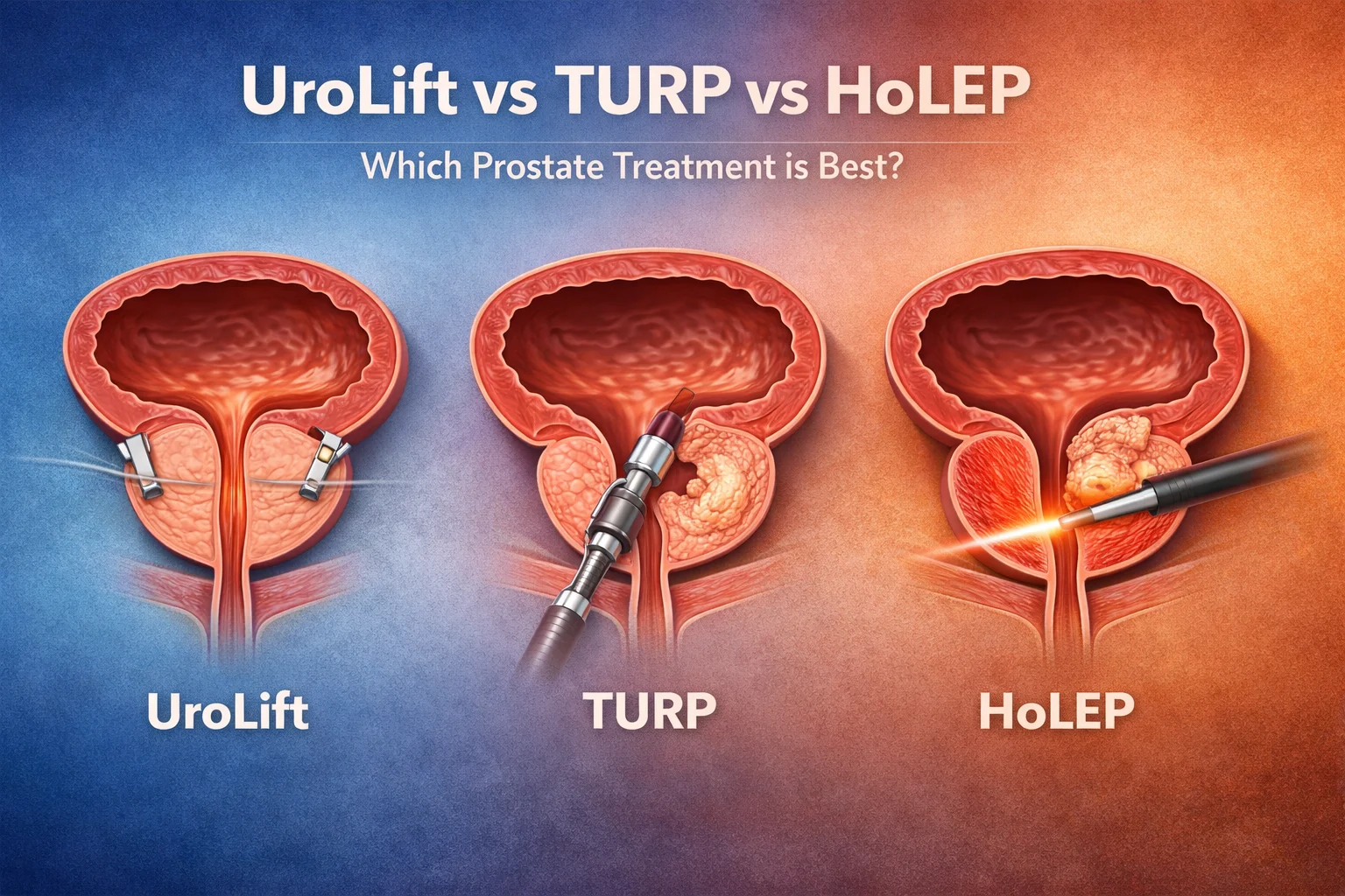 UroLift vs TURP vs HoLEP: Which Prostate Treatment Is Best?